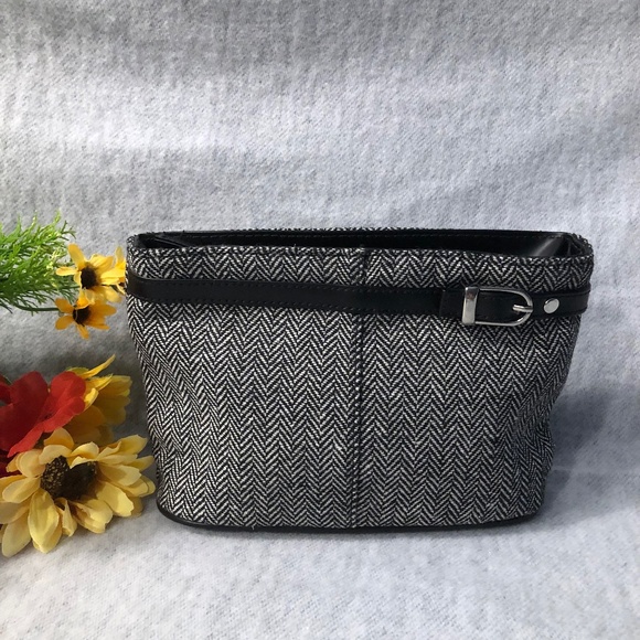 NWOT - Black Tweed Zippered Mini-Bag - Picture 1 of 14